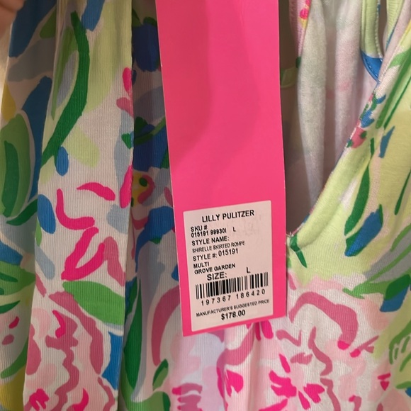 Lilly Pulitzer, romper, NWT, Grove Garden, size L, - Picture 6 of 8